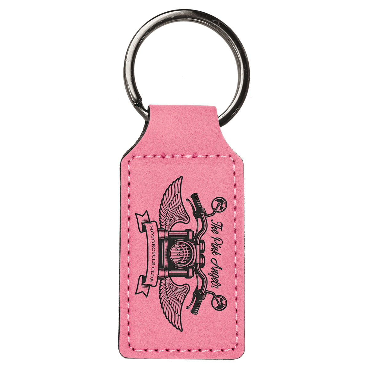 Rectangle Leatherette Keychain