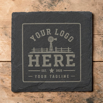 Custom Logo Slate Coasters