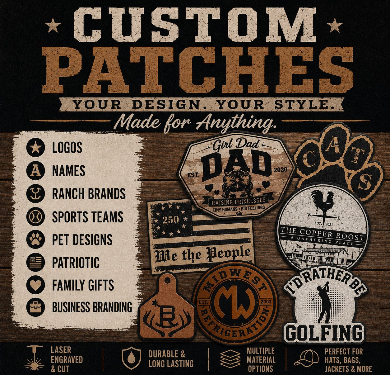 Custom Engraved Patches
